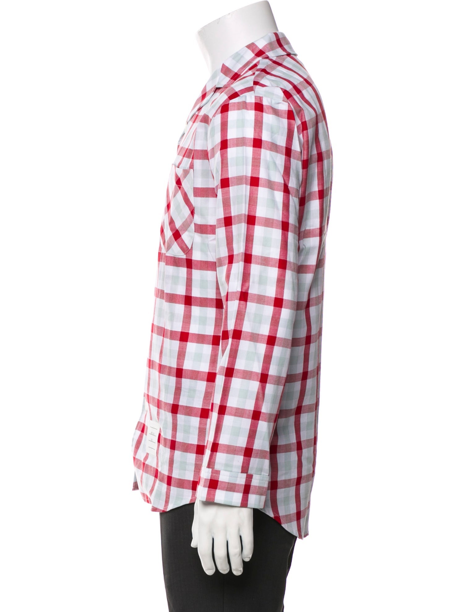 Thom Browne Plaid Print Pajama Top